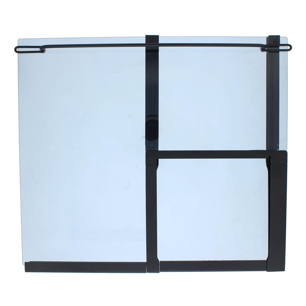 Glass Shelf, Retractable, Black Trim
