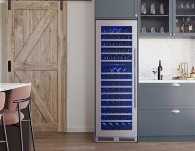 Presrv Wine Cooler, 24in Full Size, SS+Glass, 2Z